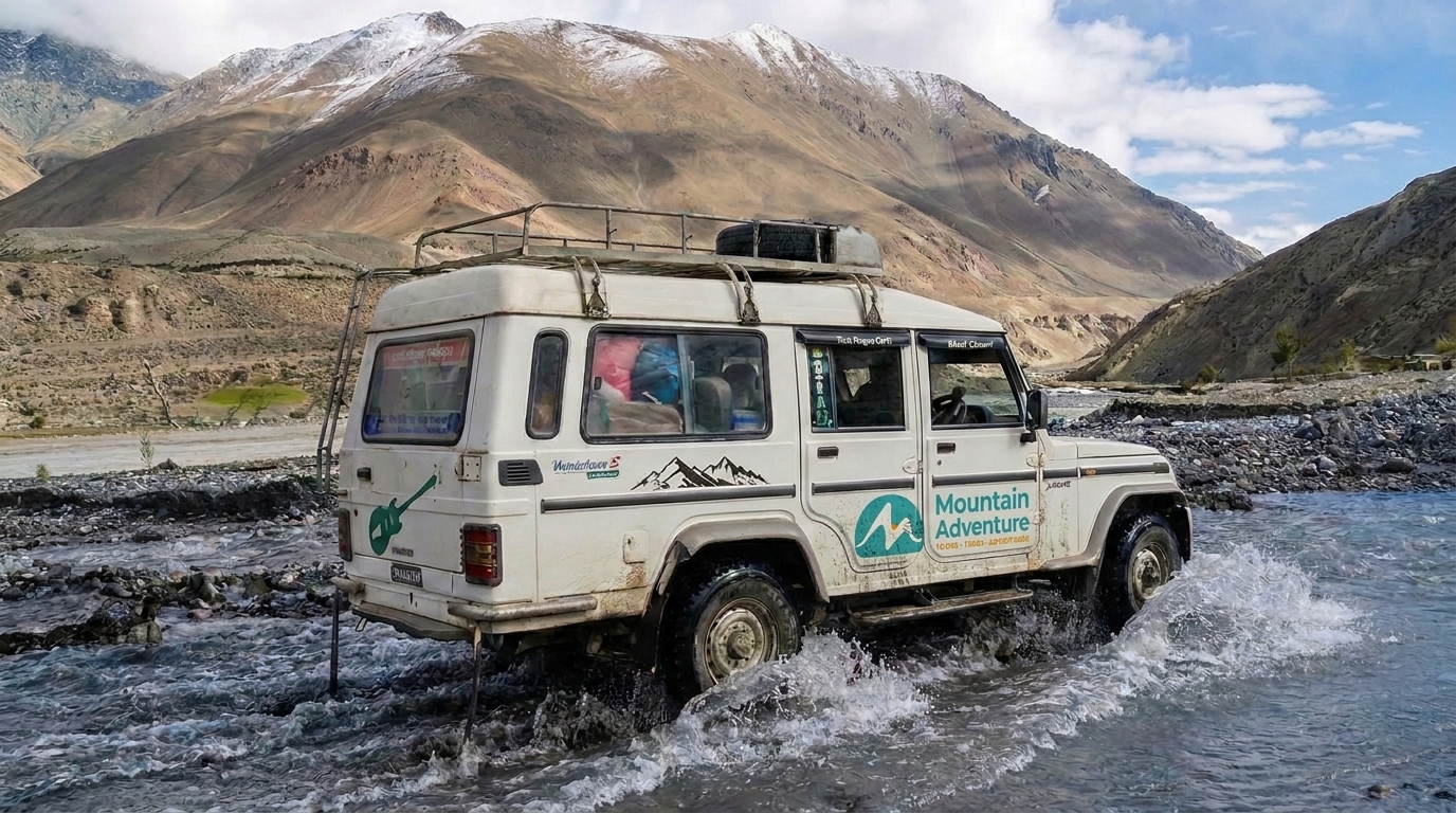 Shared jeep transportation for Mardi Himal Trek