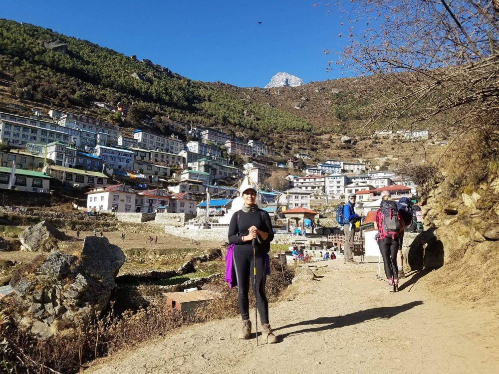 trekkers trekking in mountain areas