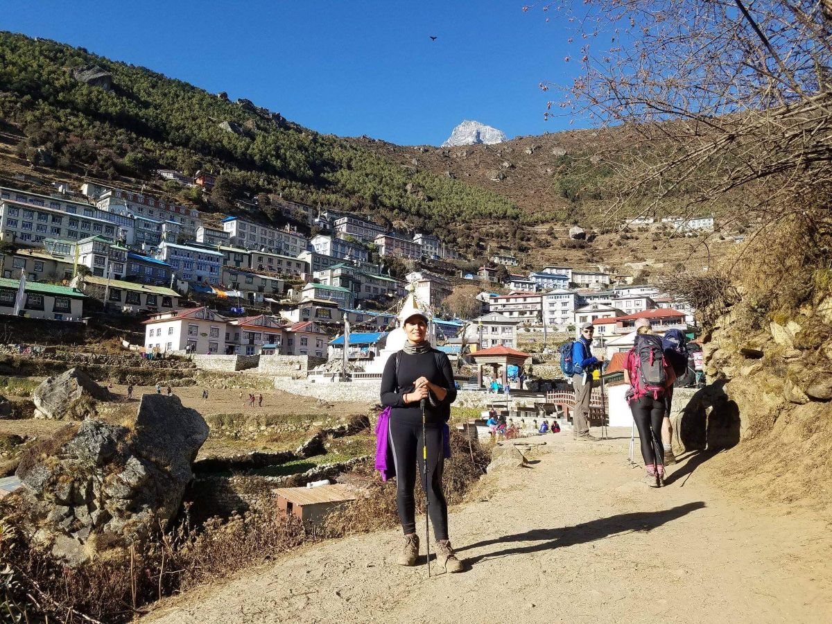The beautiful Nepalese landscape along the Everest Base Camp Trek
