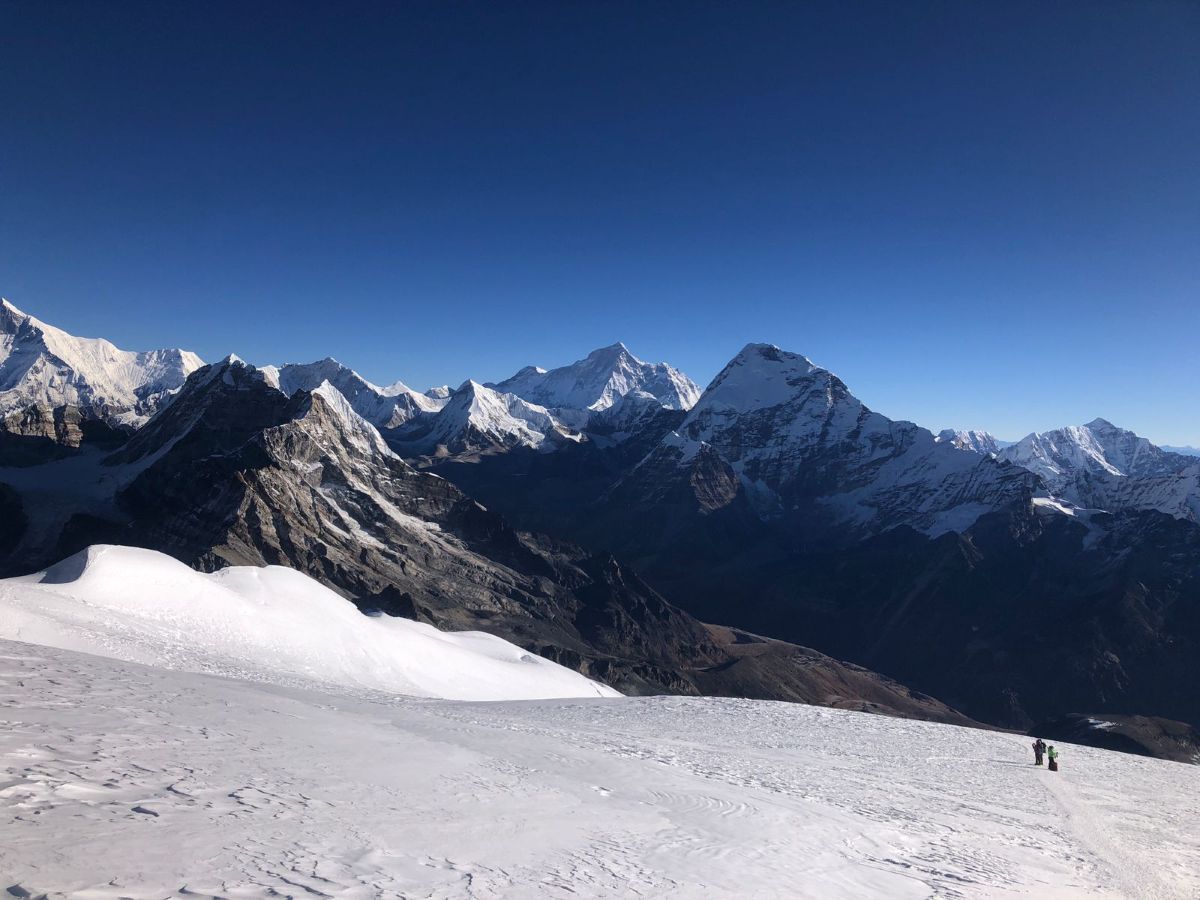Experienced guide assisting with Mera Peak climbing expedition